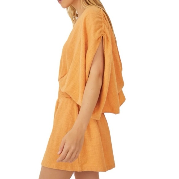 Free People - Pietro Tie Back Romper Sz M - Picture 3 of 9